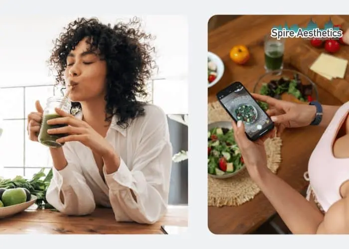 Image of woman looking into her diet and fat freezing Liverpool to improve her health