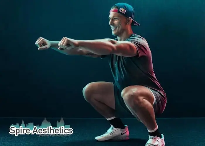Image of man build leg muscle Liverpool through exercise