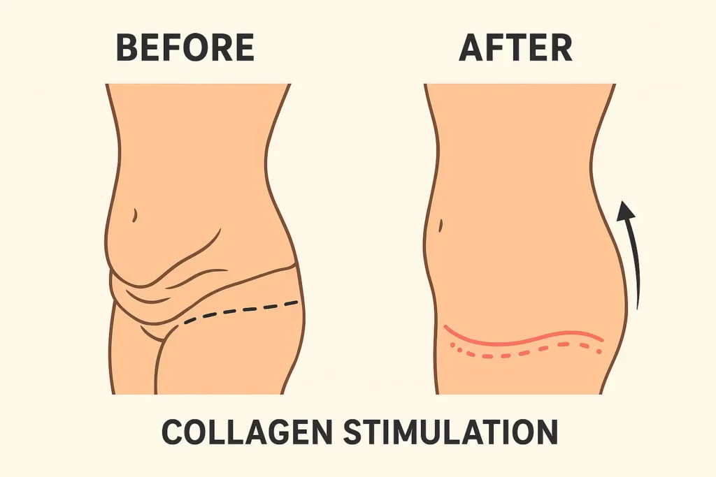 Before and after results for sagging skin after weight loss injections Liverpool
